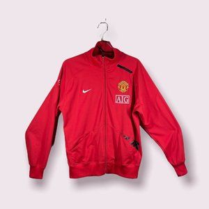 Manchester United Nike spell out Red/Black Track Jacket Size L
